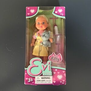 New In Box Evi Love Doll With Kitty
